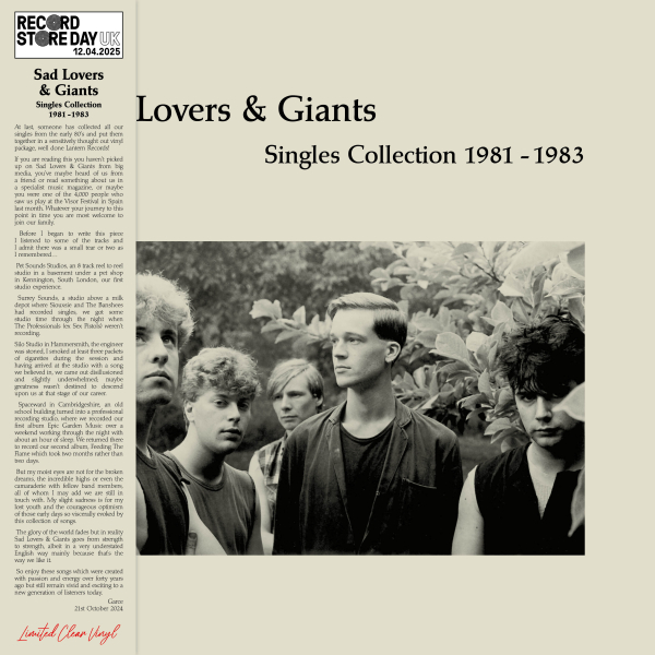 Sad Lovers & Giants - Singles collection 1981-1983 (RSD 25)